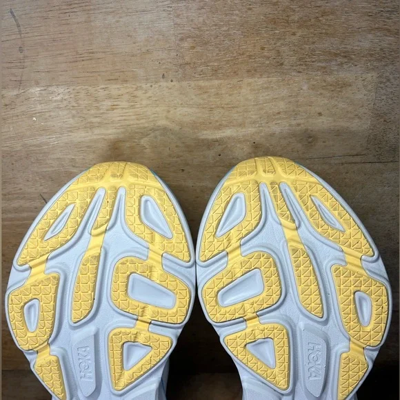 Hoka One One Bondi 8 REFLECTIVE Womens Sz 7.5 Running Shoes Sneakers White Blue - Picture 9 of 11